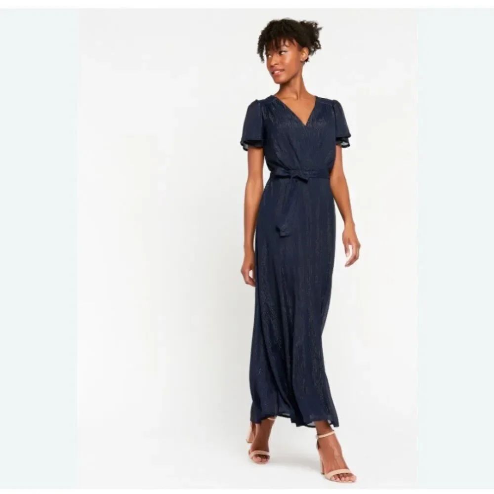 Lane Bryant Plus Size 22 Navy/ Silver Jumpsuit